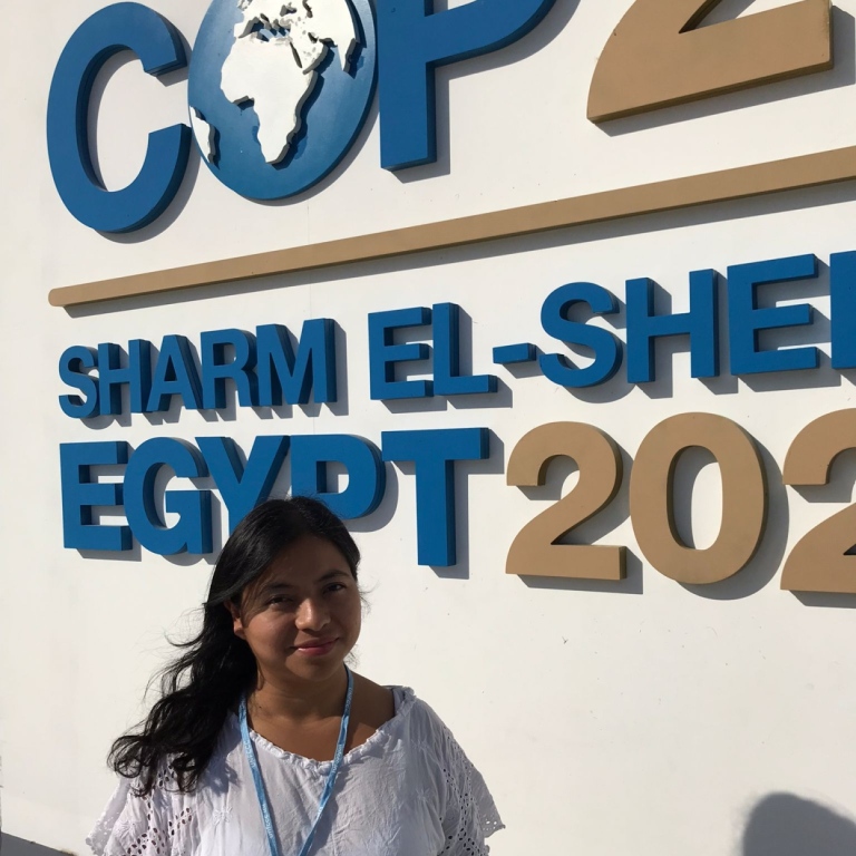 Suanne Segovia at COP27 in Egypt.