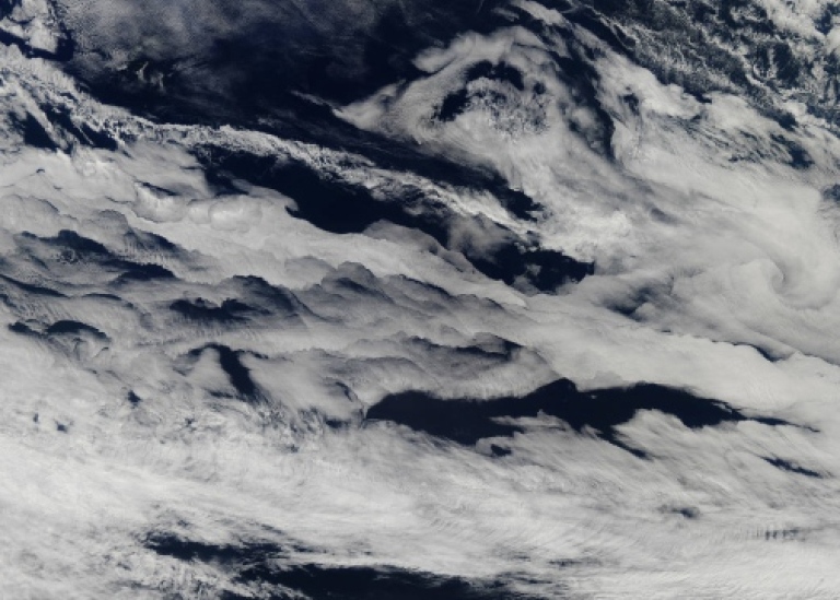 Moln över södra Indiska oceanen, observerade på NASA-satelliten Aqua. Foto: NASA