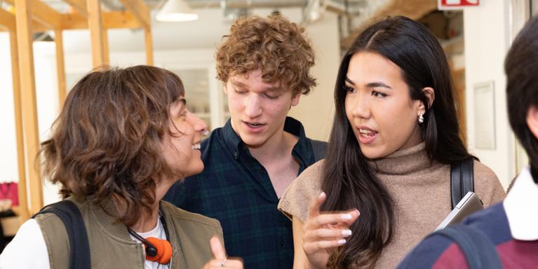 Students talking