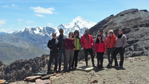 Part of the research team at Chacaltaya near the city of La Paz, Bolivia. Photo: Claudia Mohr