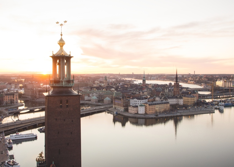 View of Stockholm City Hall. Sweden Image Bank, Photo: Björn Olin