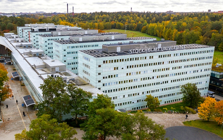 Drönarbild över Stockholms universitet Foto: Sören Andersson