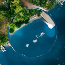 Baltic bay through fisheye lens