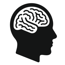 Head with visible brain Illustration. Picture from iStock.