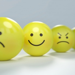 3D emojies showing four emotions. Photo: Gino Crescoli from Pixabay.