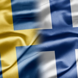 Svensk och finsk flagga