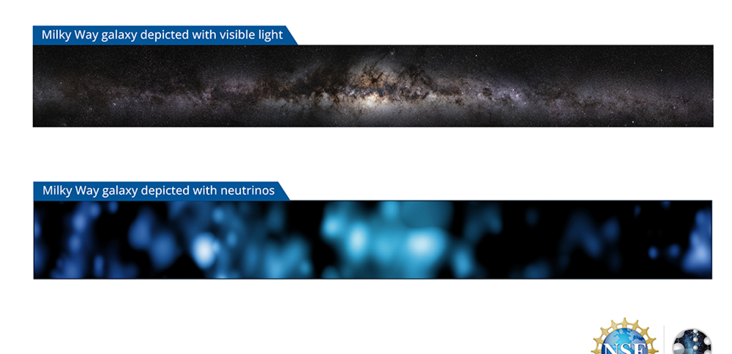 Milky Way depicted in two ways