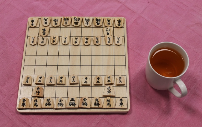 Bild på ett shogi-bräde