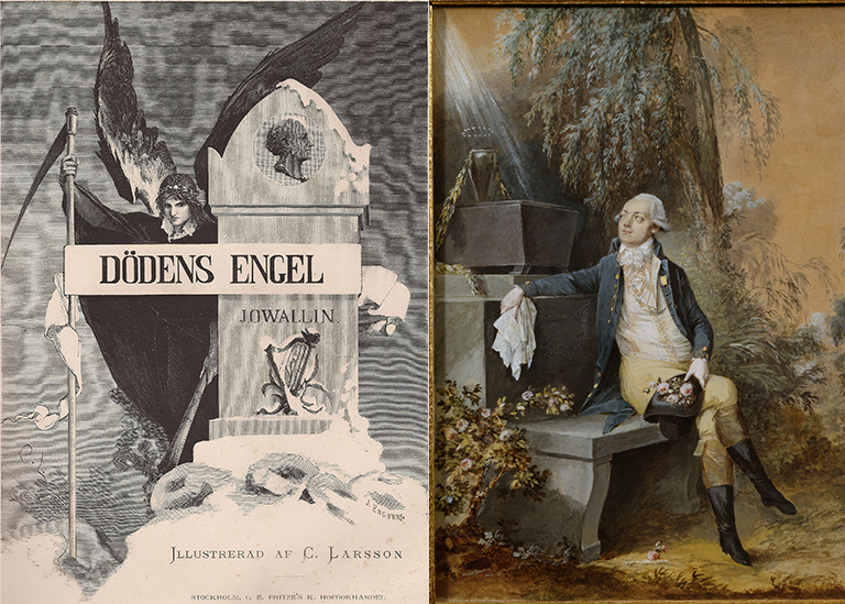 Bokomslag Dödens engel och 1700-talsteckning på Niclas Lafrensen d.y.