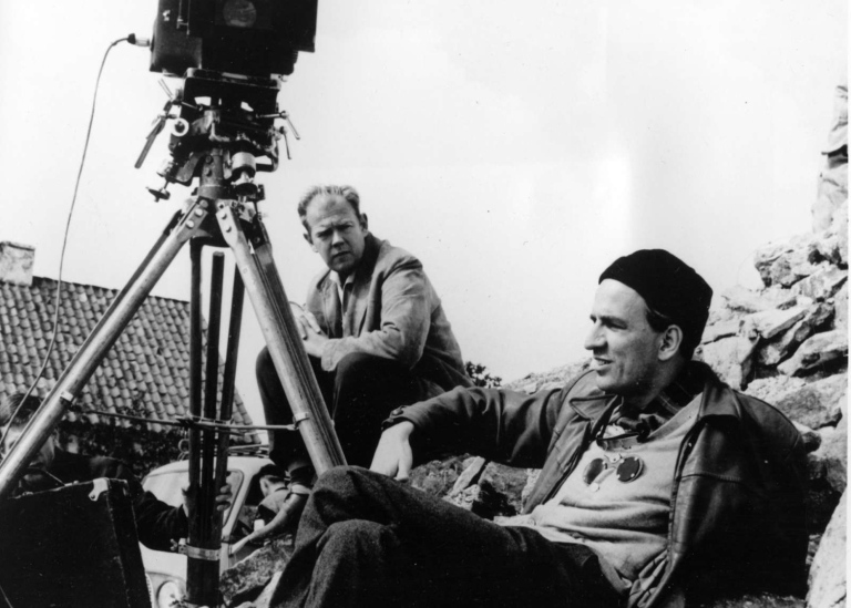 Ingmar Bergman och filmfotografen Sven Nykvist
