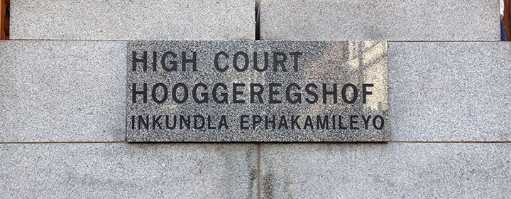 High Court, South Africa, in English, Afrikaans and Xhosa. Photo: Caroline Kerfoot