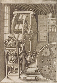 Bookwheel, from Agostino Ramellis Le diverse et artificiose machine, 1588