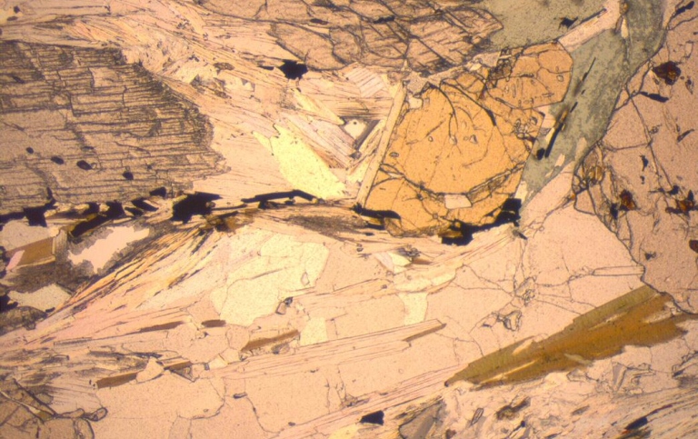 Microscopic view of minerals