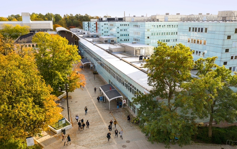 Drönarbild av Stockholms universitet. Foto: Sören Andersson