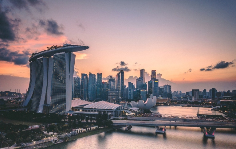 Vy över Singapore, Marina Bay Sands