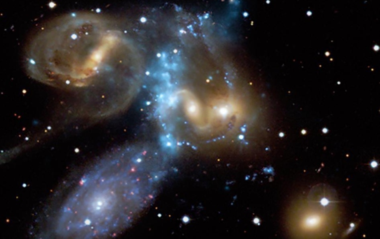 A Galaxy Collision in Action Stephan's Quintet