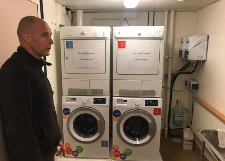Laundry machines on icebreaker Oden