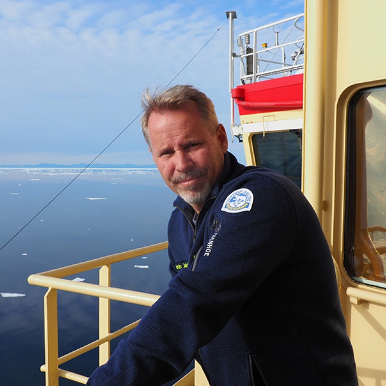 Martin Jakobsson onboard icebreaker Oden.