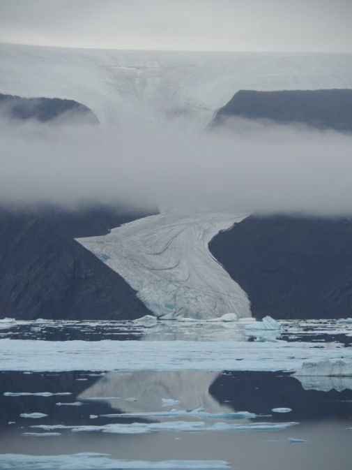 Glacier view from icebreaker oden
