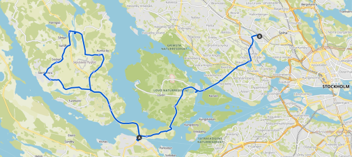 Karta cykelturen 23 okt/Map cycling tour 23 Oct.
