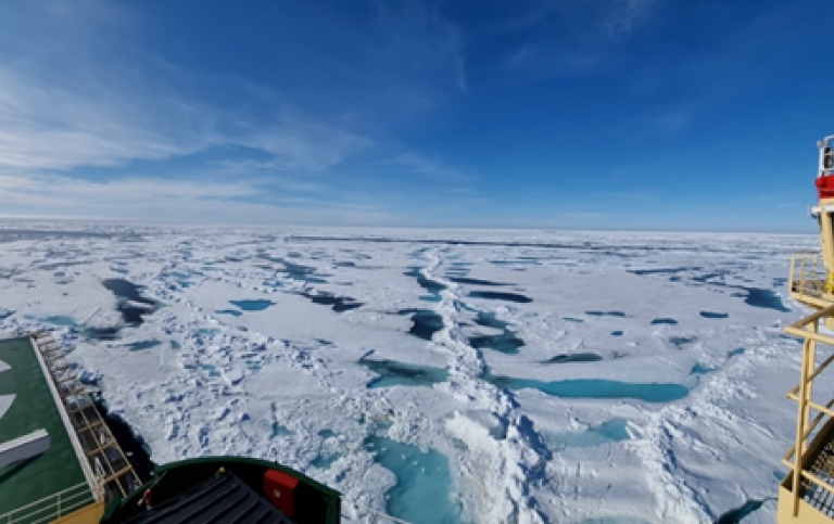 View on sea ice from Oden