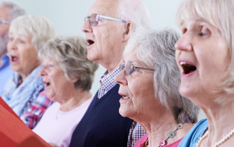 Elderly people singing in choir. Photo: GettyImages