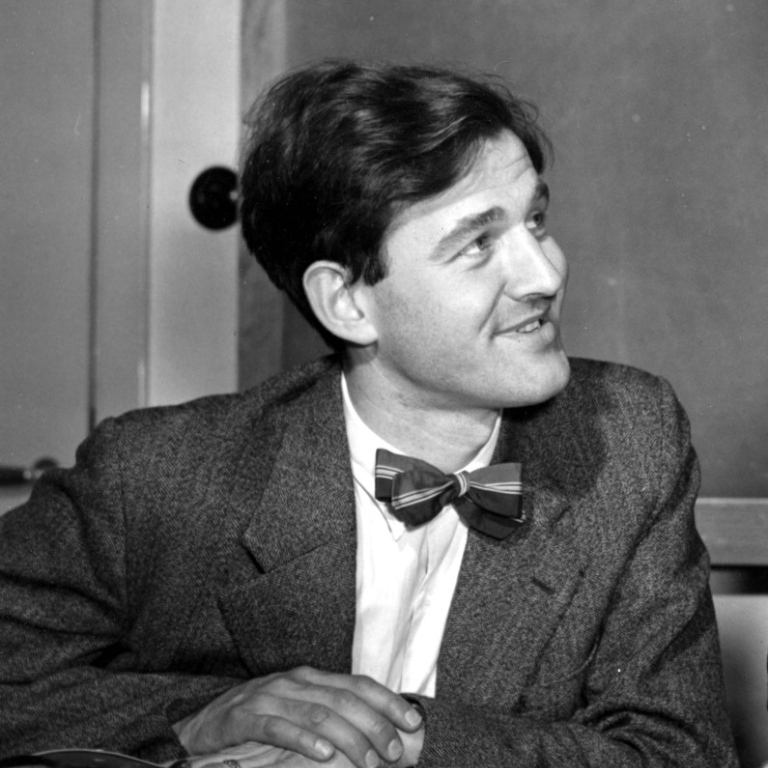 Bert Bolin vid sin disputation 1956. Foto: MISUs bildarkiv.