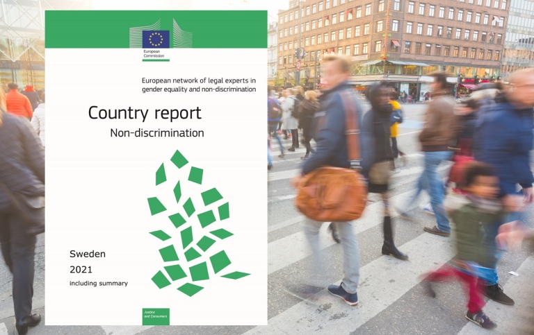 Cover of the report with blurred people in the background