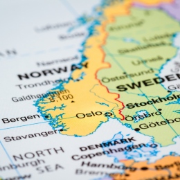 Karta över Skandinavien