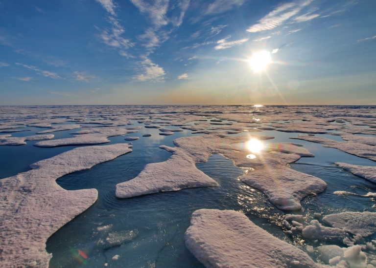 Arctic ocean, ice and sky. Photo: Michael Tjernström/Stockholm University