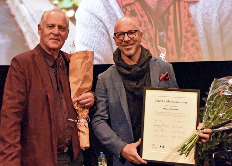 2020 och 2022 års pristagare Nathan Shachar och Magnus Wennman. Foto: Svante Emanuelli © 11 maj 2022