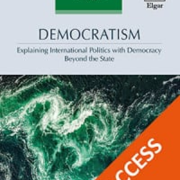 Picture on the front cover of the book Democratism.