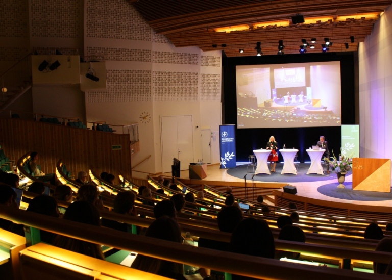 View of the conference hall in Aula Magna