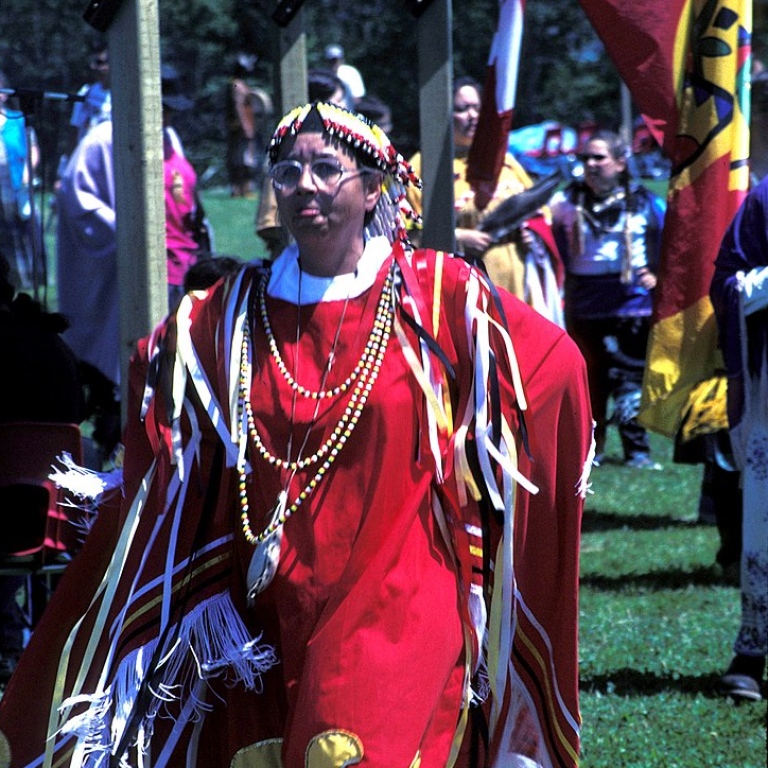 Photograph of Dancer at 2000 Pow-wow at Eel Ground First Nation