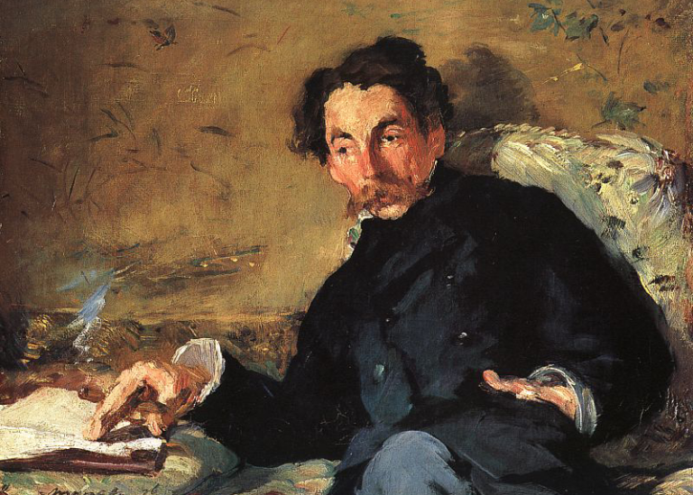 Målning föreställande Stéphane Mallarmé, av Édouard Manet