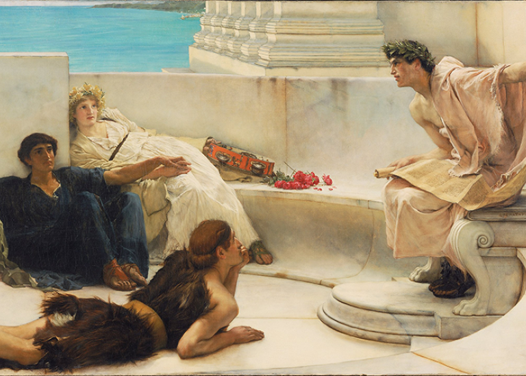 A Reading from Homer 1885 av Lawrence Alma-Tadema.