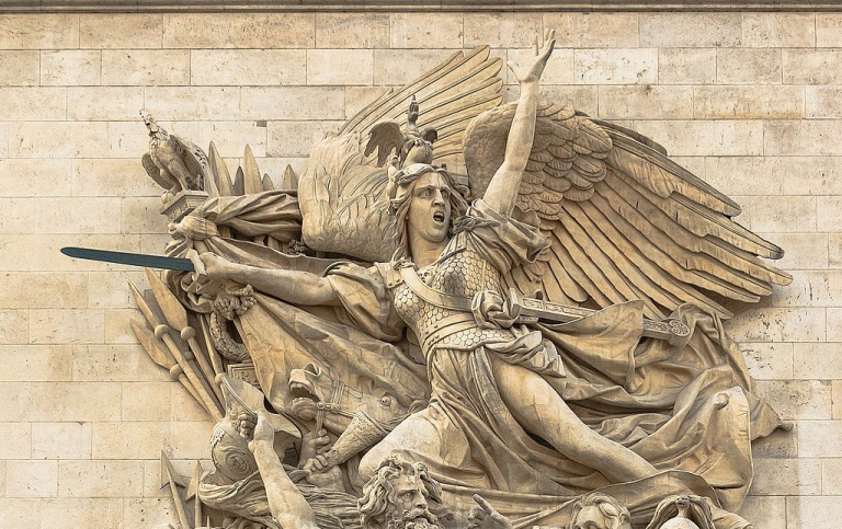 Le Départ des Volontaires (La Marseillaise) par Rude, Arc de Triomphe Etoile Paris.