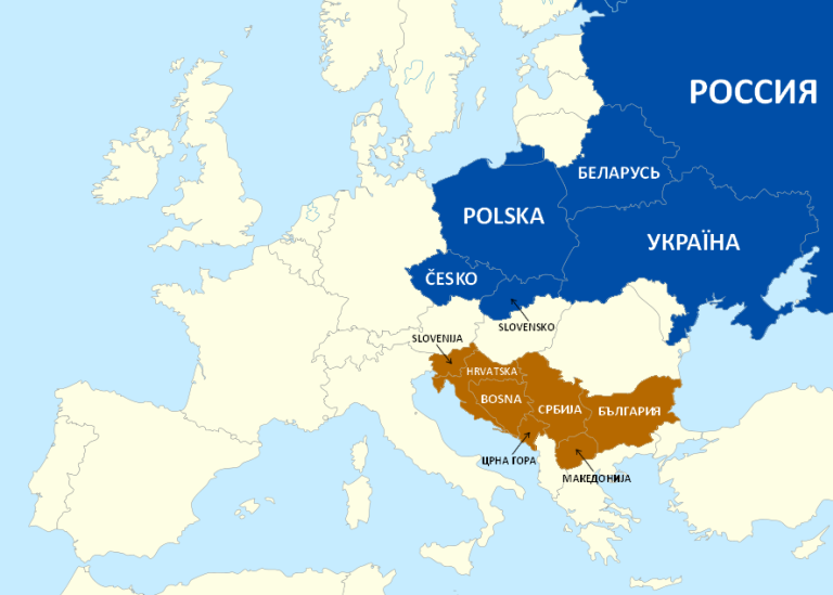 Slavic languages (Wikimedia commons)