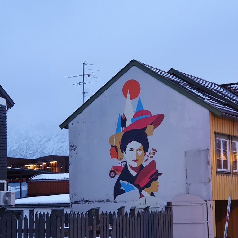 Et veggmaleri i Tromsö.