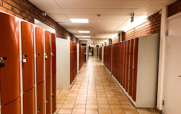 Corridor in a Swedish school
