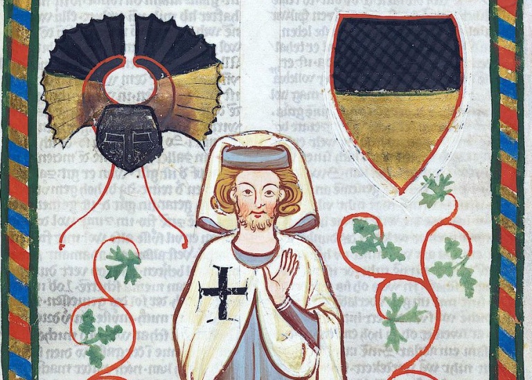 Medieval illustration of teutonic knight