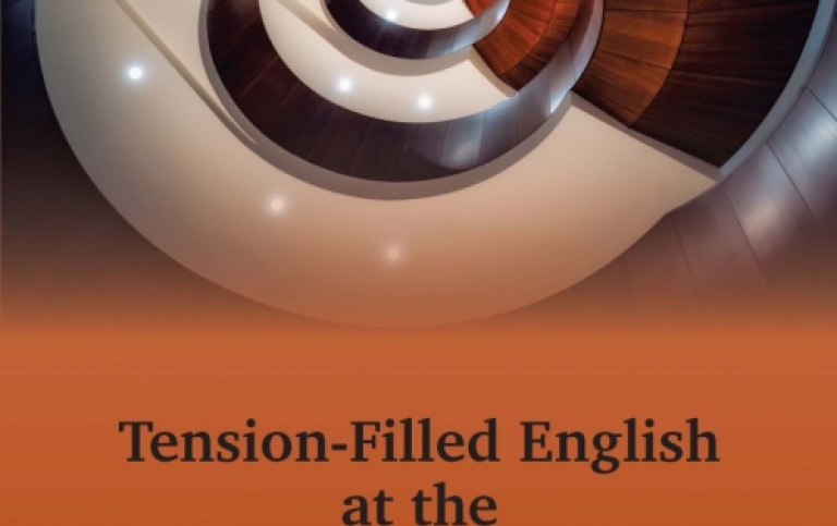 Detail of the cover of Tension-Filled English at the Multilingual University