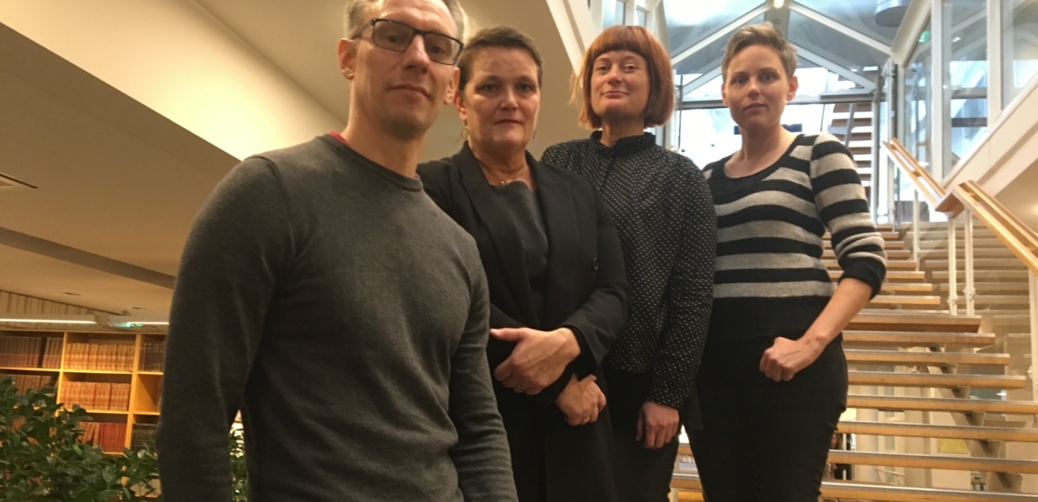Från vänster: Johan Svanberg, Yvonne Svanström, Fia Sundevall, Sofie Tornhill.