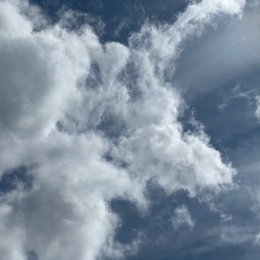 Clouds in blue sky