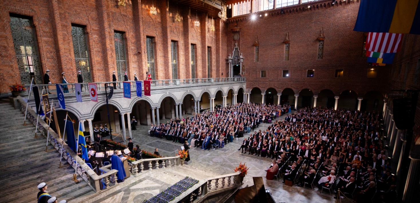 Stockholm City Hall at the ceremony September 29, 2023.