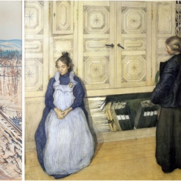 Stanisław Wyspiański (1869-1907), Vy över Kosciuszko-högen, 1905, National Museum, Krakow. Carl Larsson, Mor och dotter, 1903, Thielska Galleriet, Stockholm.