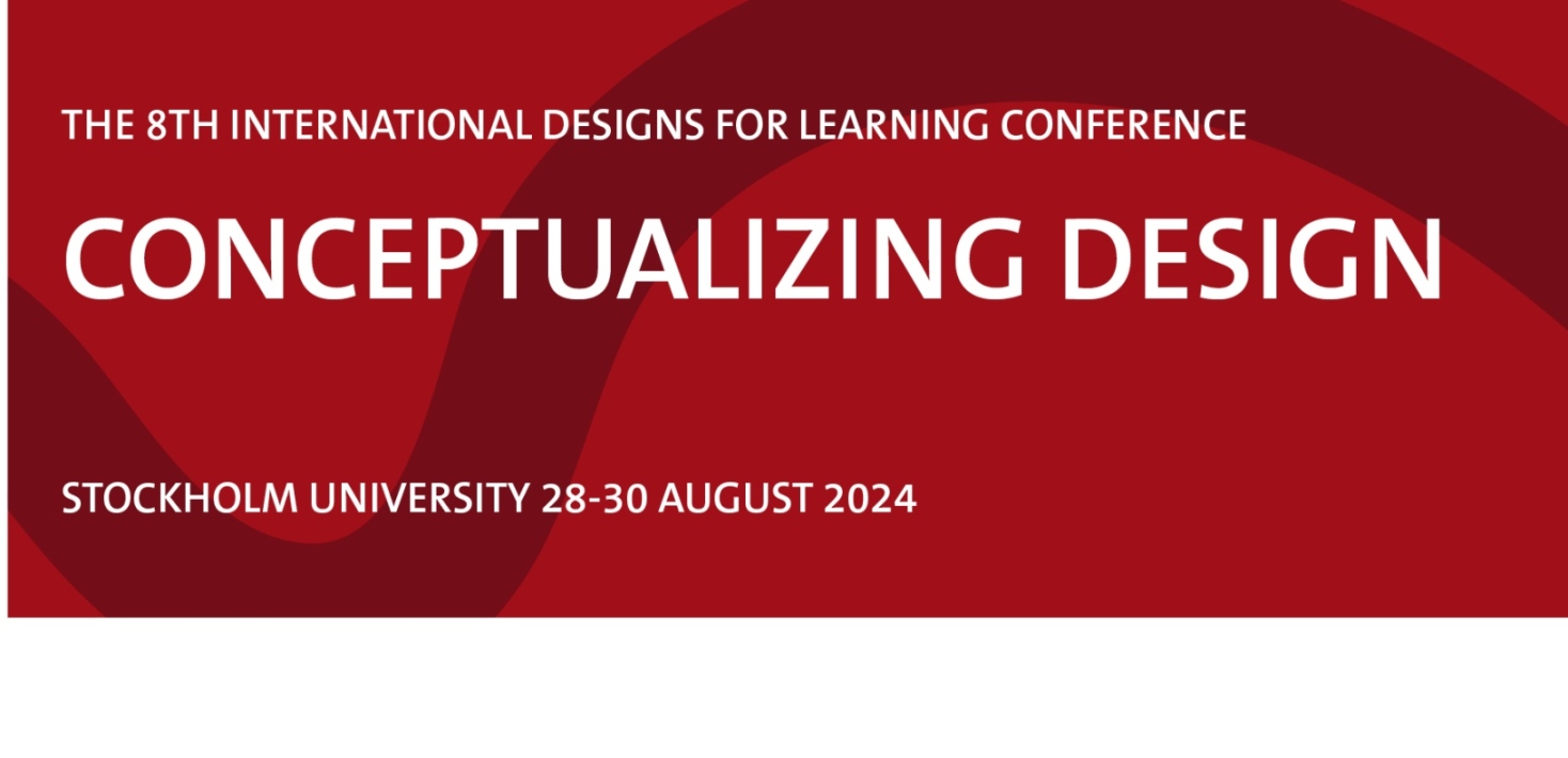 Banner with the text THE 8TH INTERNATIONAL DESIGNS FOR LEARNING CONFERENCE CONCEPTUALIZING DESIGN