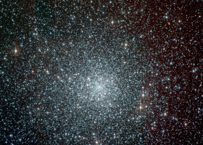 A mass of white stars against a black backdrop
