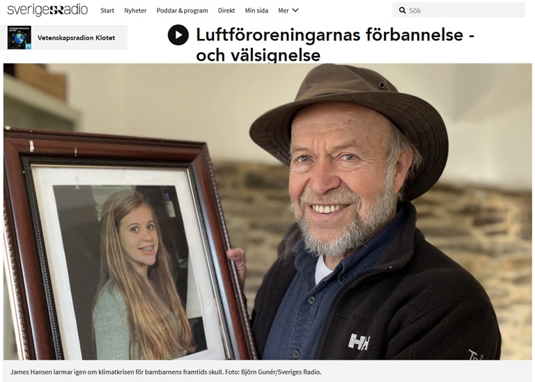 Skärmdump från www.sverigesradio.se