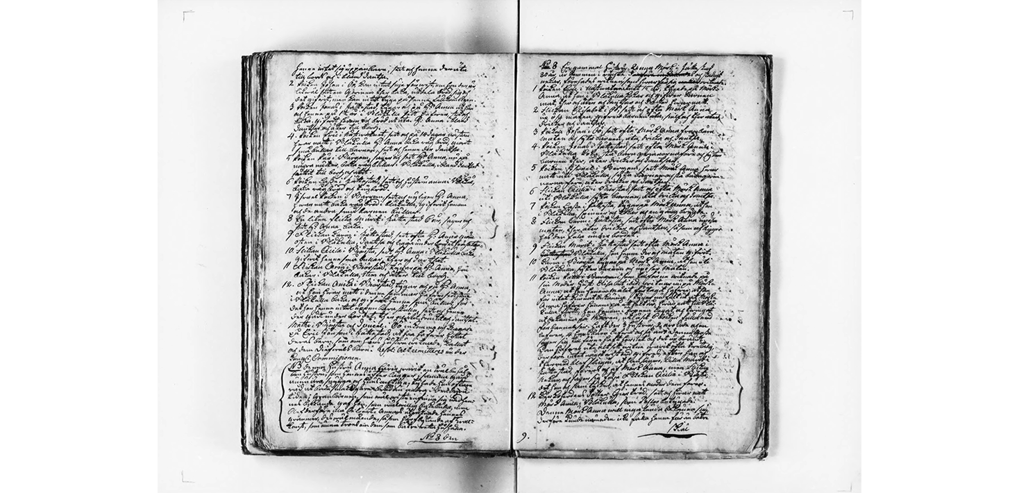 avskrift från 1700-talet av rannsakningsprotokollen från trolldomsprocesserna i Ångermanland